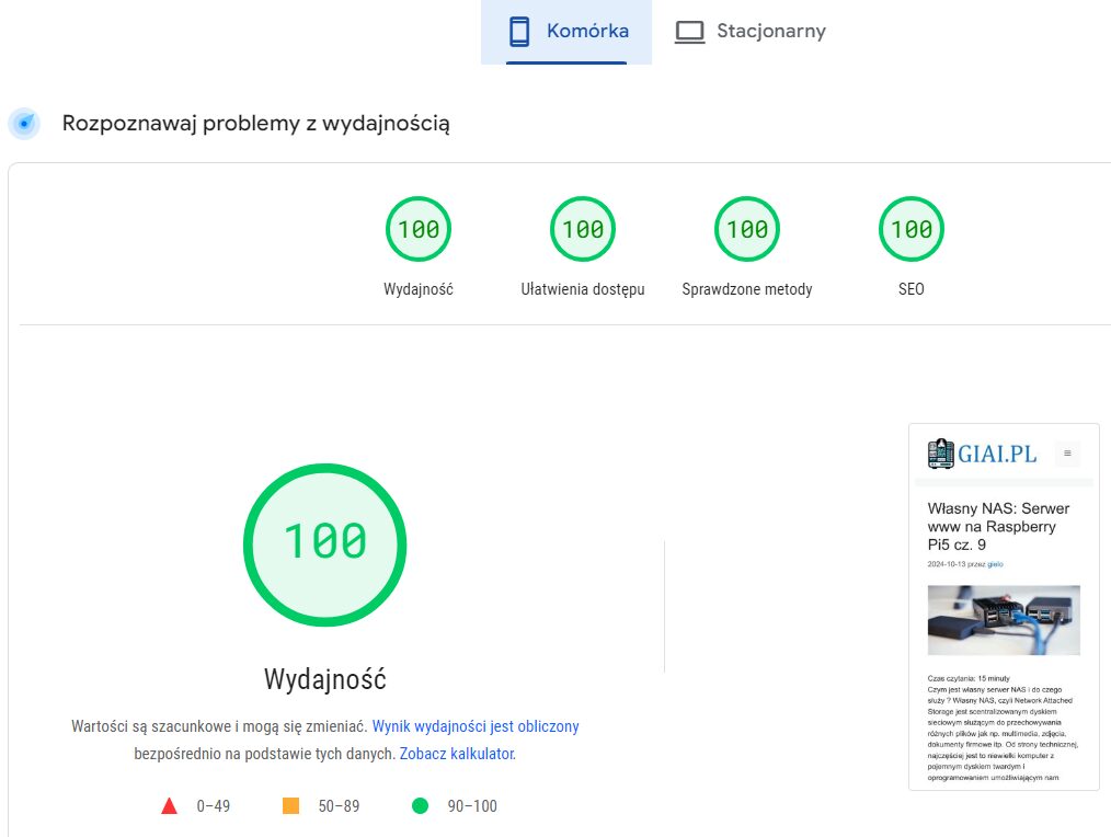 test webDev dla urządzeń przenośnych